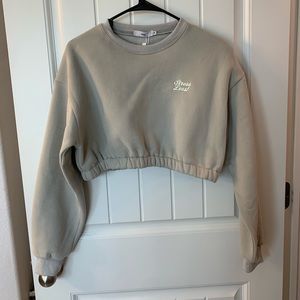 Stress less cropped sweater